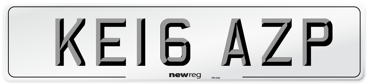 KE16 AZP Number Plate from New Reg